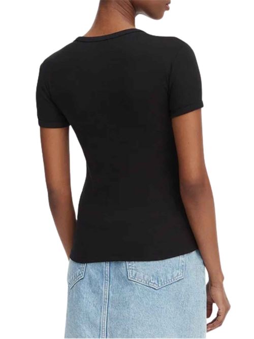 T-shirt a costine con logo Calvin Klein Jeans | LV047G816GUB1